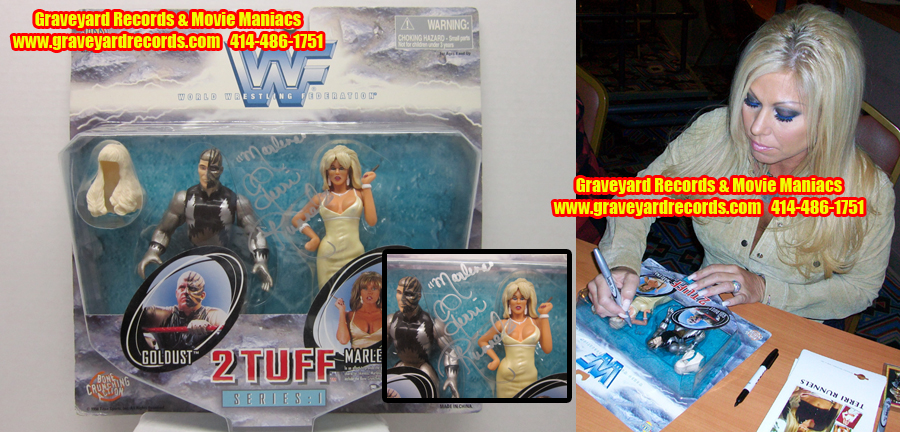 8" WWF 2 Tuff Series 1 - Gold Dust & Marlena Autographed Figure